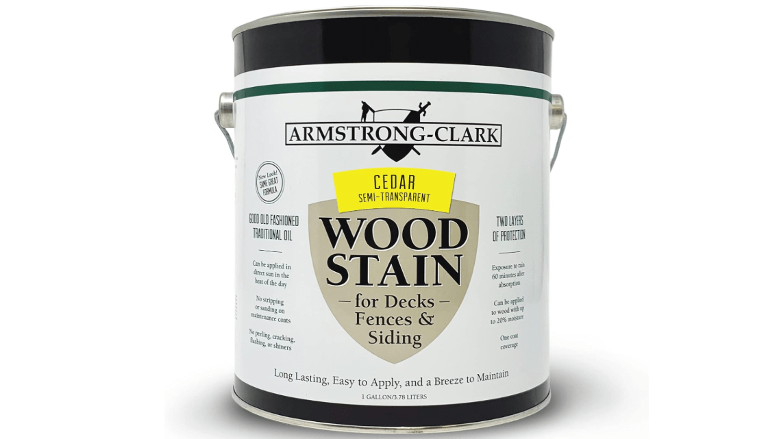Armstrong-Clark Armstrong Clark Deck and Wood Stain (1 Gallons, Cedar Semi-Transparent), Armstrong_Clark_Stain