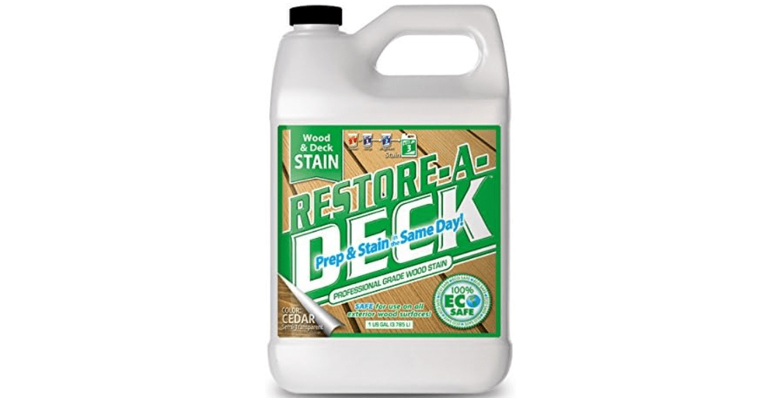 Restore-A-Deck Wood Stain for Decks, Fences, & Wood Siding (1 Gallon, Cedar)