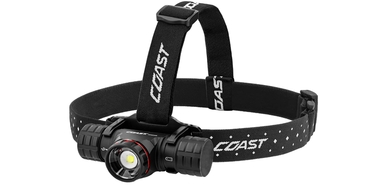 Coast® XPH34R 2075 Lumen USB-C Rechargeable-Dual Power LED Headlamp withPURE Beam® Twist Focus™ and Magnetic Base
