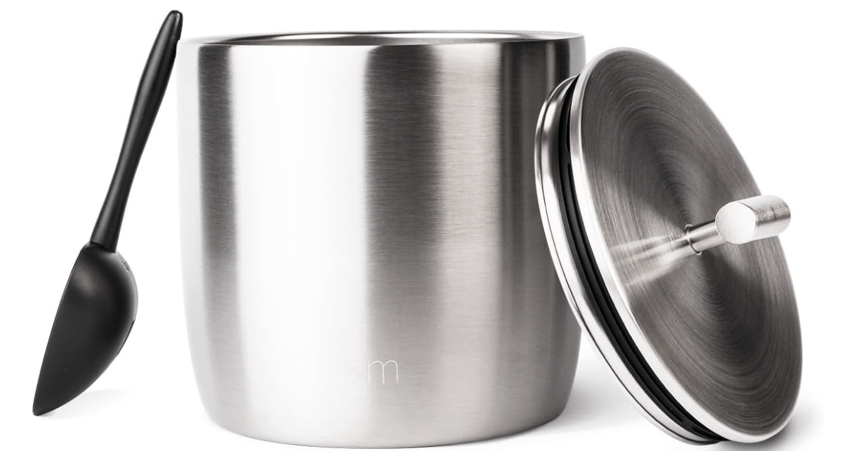 Simple Modern Vacuum Insulated Ice Bucket with Lid and Scoop | For Cocktail, Champagne, Wine, Beer, & Hosting | Stainless Steel 100oz Capacity for Large Parties | Rocks Collection | Simple Stainless 