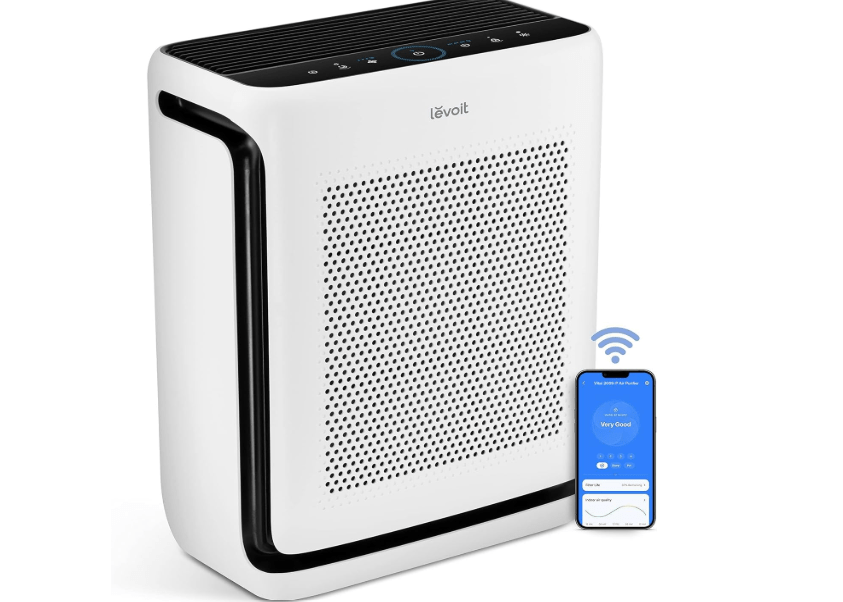 LEVOIT Air Purifiers for Home Large Room Up to 1875 Ft² with Washable Pre-Filter, AHAM VERIFIDE, Air Quality Monitor, HEPA Sleep Mode for Allergies, Pet Hair in Bedroom, Vital 200S-P, White
