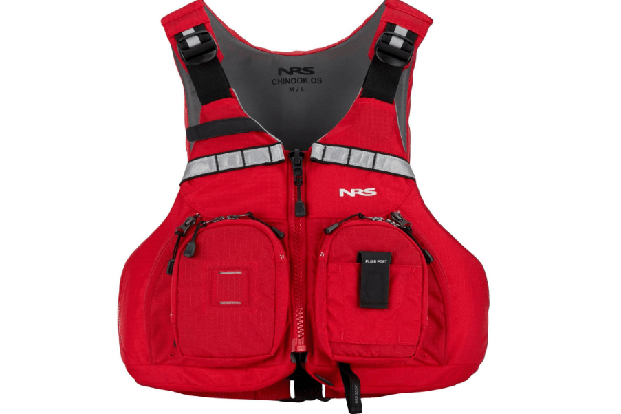 NRS Chinook OS Lifejacket (PFD) – Coast Guard Approved Adult Life Jacket for Off-Shore Kayaking, Fishing & Boating – Reflective Fishing Personal Flotation Device – Men's & Women's Life Vest