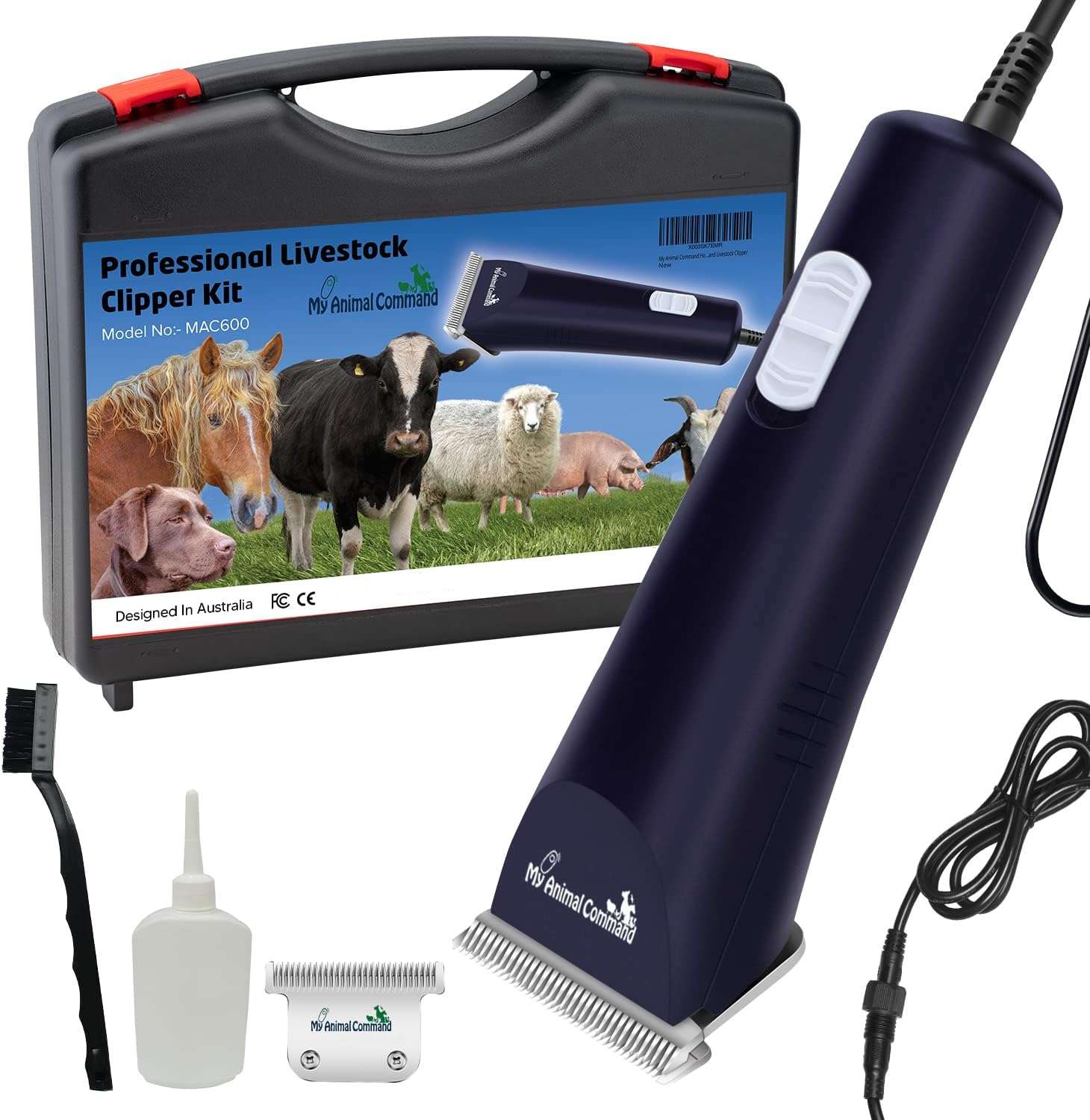 Professional Livestock Clippers for Grooming, Lightweight, Powerful Due to Our Innovative Brushless Motor, Thick Coats Trimmer for Sheep, Horses, Pigs, Farm Animals and Large and XL Dogs (Rescued)
