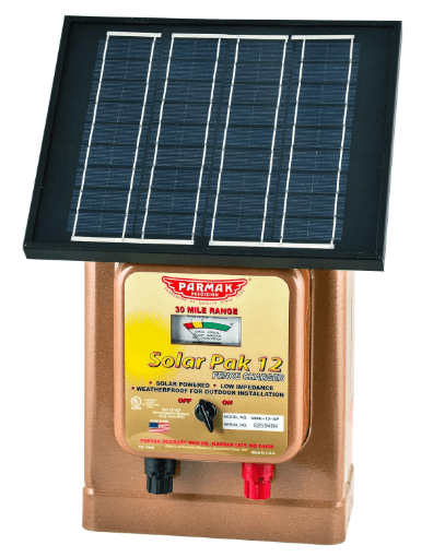 Parmak Magnum Solar-Pak 12 Low Impedance 12 Volt Battery Operated 30 Mile Range Electric Fence Charger MAG12-SP