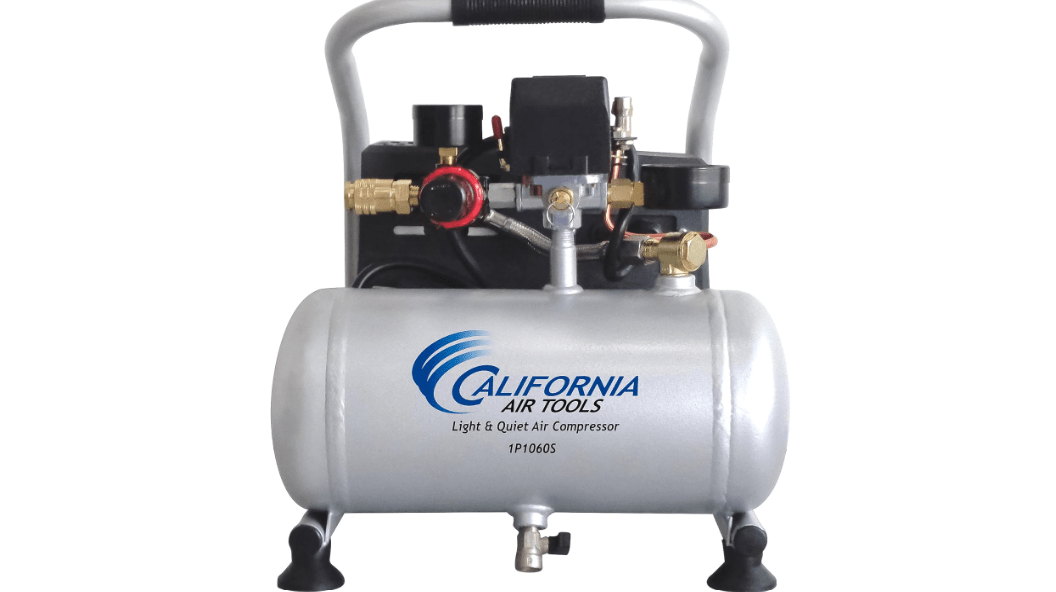 California Air Tools CAT-1P1060SP Light & Quiet Portable Air Compressor, Lightweight, Ultra Quiet, Oil-Free, 1 Gallon Steel Tank, .6 HP, 56 dBA Noise Level
