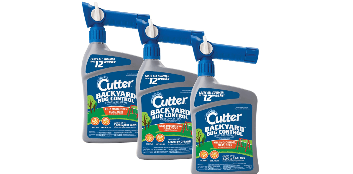 Cutter Backyard Bug Control Spray Concentrate (3 Pack), Kills Mosquitoes, Fleas & Listed Ants, 32 fl Ounce 