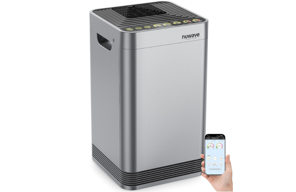 Nuwave Whole House Air Purifiers, Oxypure Smart Air Purifier with 5 Stage Tower Structure Air Filter, Air Quality & Odor Sensors, Sleep Mode for Bedroom, Remove 99.99% of Dust, Smoke, Pollen, Allergen
