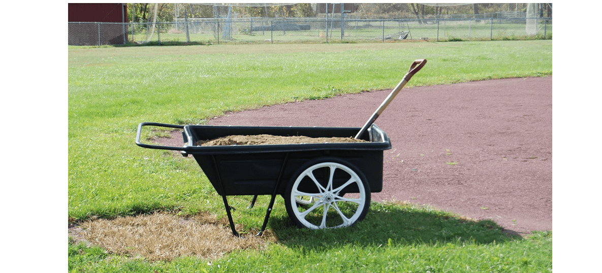Taylor Made Dock Pro Dock Cart, 47 x 23 x 13-Inch, Ergonomic, Curved Handle, Marine Plastic Rim Wheels, 7 Cubic Feet, 300 lbs. Capacity, Hand Wheelbarrow for Garden, Landscape, Yard, Cargo - 1060
