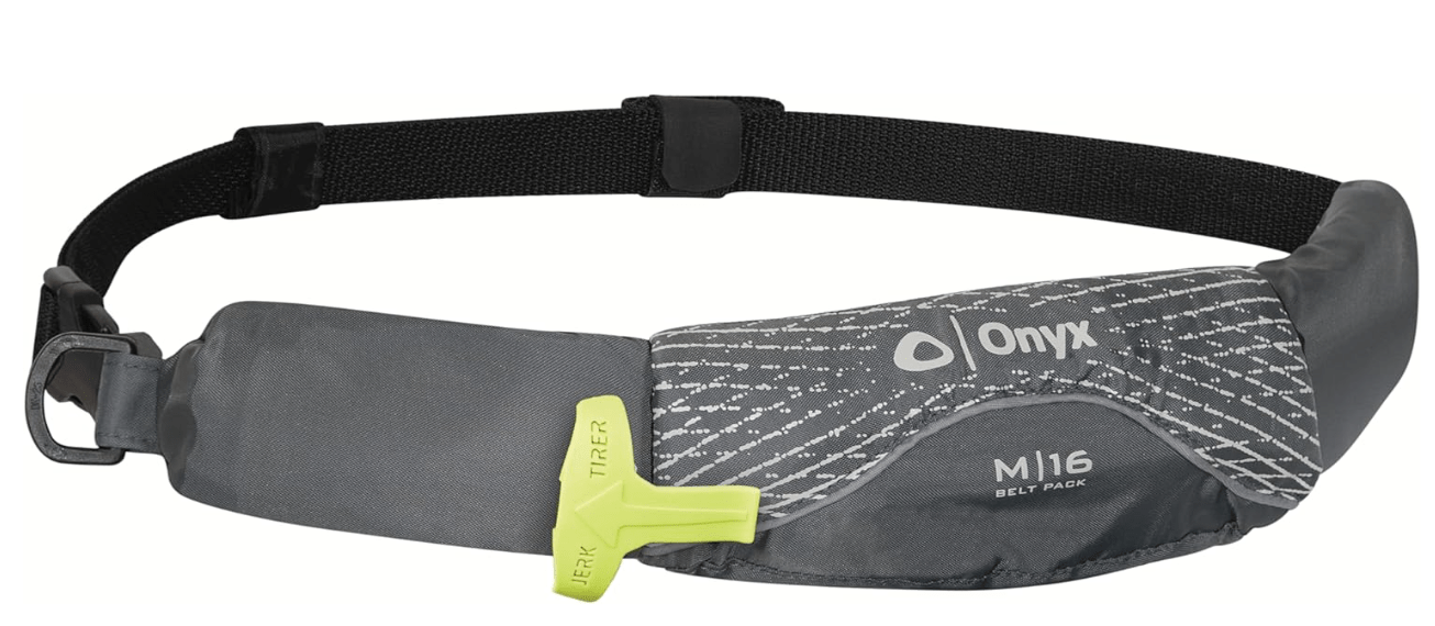 Onyx M-16 Manual Inflatable Belt Pack, U.S. Coast Guard Approved, Low Profile, Compact Design, Approved for users 16 years and older; and over 80 pounds
