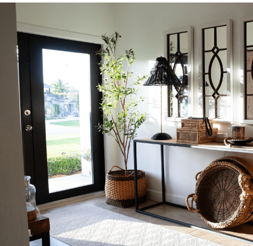 Nearly Natural Olive Tree Artificial Indoor 7FT Tall Silk Faux Olive Tree for Home and Office Decor, Fake Potted Olive Tree with Natural Wood Trunk, Realistic Olive Tree Branches and Lifelike Fruits