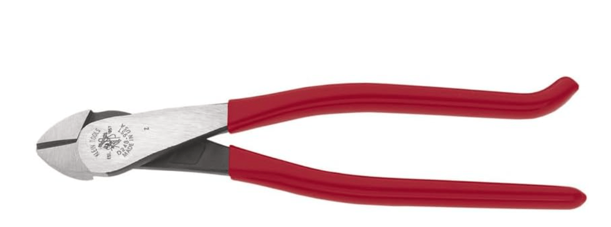 Klein Tools D248-9ST Diagonal Cutting Pliers, Made in USA, Ironworker's Diagonal Cutters with High Leverage Design, Works as Rebar Cutter and Rebar Bender, 9-Inch