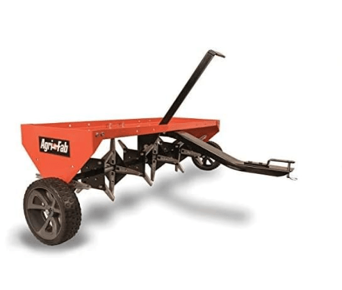 Agri-Fab 45-0299 48-Inch Tow Plug Aerator,Orange & Black,Large & 45-0492 Lawn Sweeper, 44-Inch