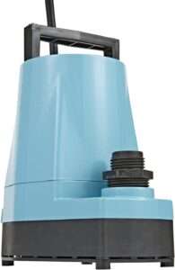 Little Giant 5-MSP 115-Volt, 1/6 HP, 1200 GPH Aluminum Manual Utility Pump, 10-Ft. Cord, Blue, 505000 