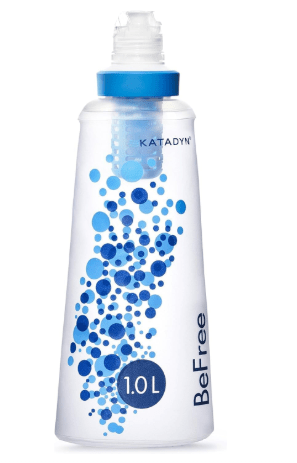 Katadyn BeFree 1.0L Ultralight Collapsible Water Filter Bottle for Hiking, Camping, Backpacking