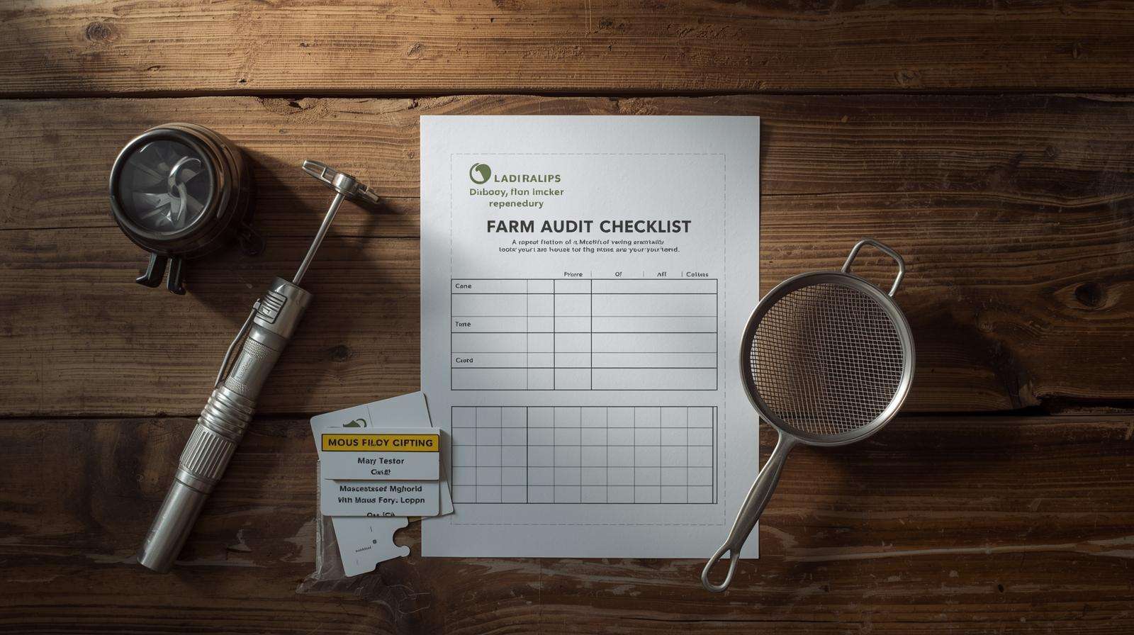 Mouse audit tools for farm pest assessment – natural control prep