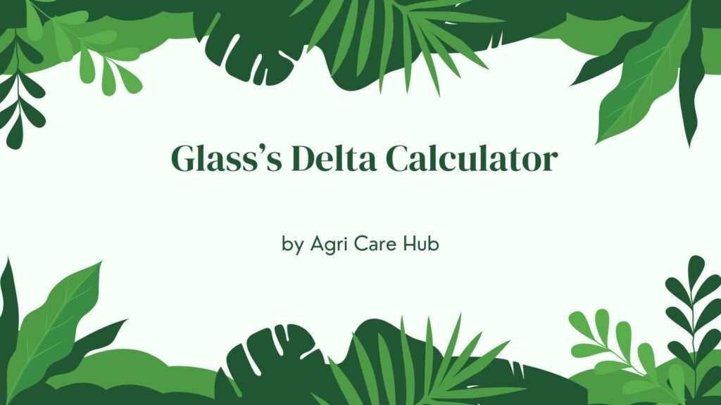 Glass’s Delta Calculator