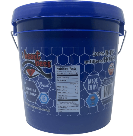 I HEART BEES Florida Allergy Blend Raw and Unfiltered Honey, 12 Pound Bucket
