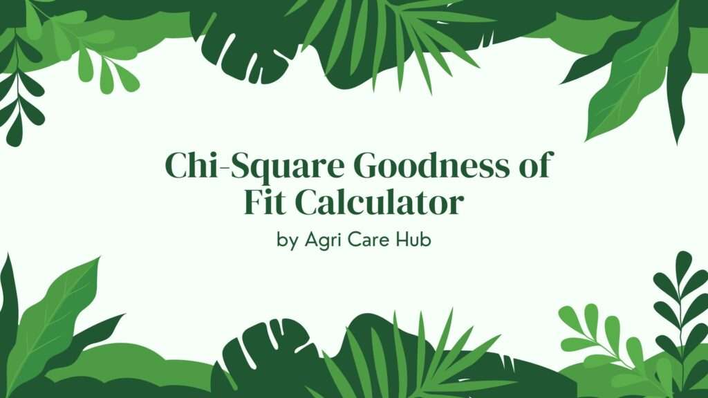 Chi-Square Goodness of Fit Calculator