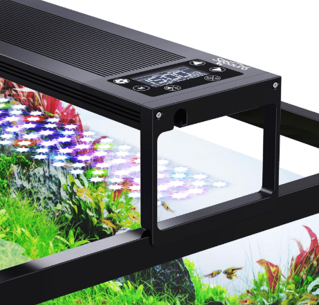 SEAOURA 24/7 LED Aquarium Light for 36-42 Inch Fish Tank, Auto On Off with Timer, 9 Colors, Adjustable Brightness, Daylight Moonlight Mode, Full Spectrum Fish Tank Light for Plants, 68W