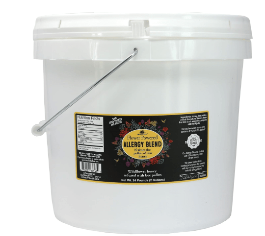 HONEY FEAST Bulk Allergy Blend Honey - 2-Gallon Bucket, Vast American Honey, Florida Crafted, Raw & Unfiltered, High Pollen Content, Directly from Central Florida Beekeepers