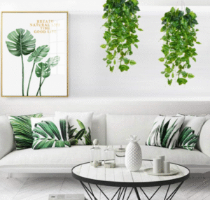 Whonline Fake Plants Hanging 4pcs Artificial Vines Fake Pothos 3.6FT for Living Room Indoor Outdoor Decor (No Baskets)