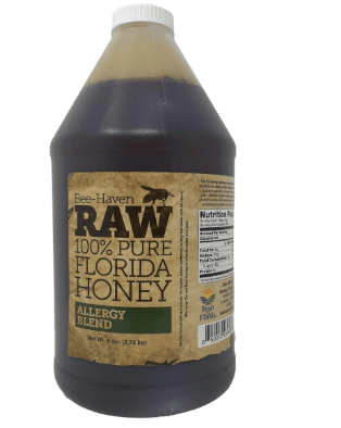 Bee-Haven Honey Farm Raw 100% Pure Allergy Blend Honey, 6 Pound Bottle