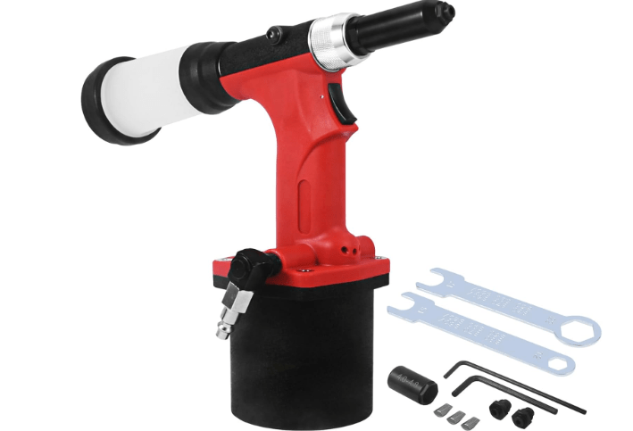 Heavy-Duty Pneumatic Rivet Gun S70 – Air-Powered Hydraulic Riveting Tool with Waste Rivet Tube, Professional Grade for Industrial Use (Non-Self-Suction Design)