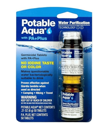 Coghlan's Magnesium Fire Starter and Potable Aqua Water Purification Tablets, Two 50 Count Bottles for Camping, Hiking, Emergencies