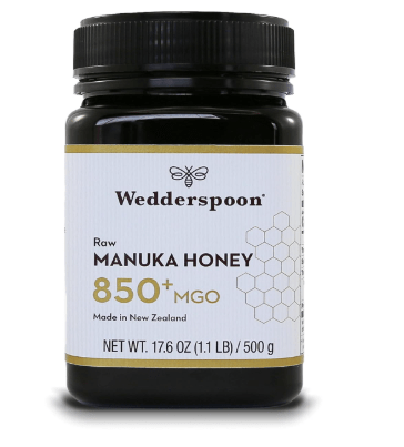 Wedderspoon Raw Premium Manuka Honey, 850+ MGO, 17.6 Oz, Unpasteurized New Zealand Honey, From Our Hives to Your Home