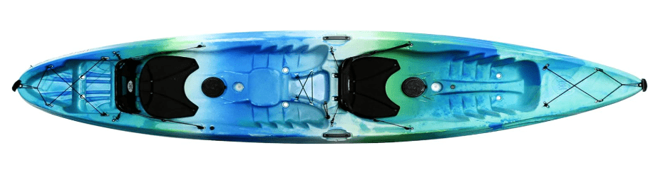 Perception Tribe 13.5 Sit on Top Tandem Kayak for All-Around Fun Large Rear Storage with Tie Downs
