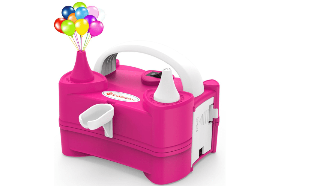 IDAODAN Electric Air Balloon Pump Portable Dual Nozzle 110V 600W Electric Balloon Blower Pump/Electric Balloon Inflator for Kids Party Decoration
