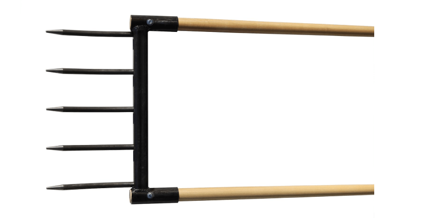 CobraHead® Broadfork - Grelinette - Great for Farm and Garden - Ergonomic U-Shaped Design - Tough Carbon Steel Tines Lift & Aerate Soil - Durable Ash Handles - Made in Wisconsin