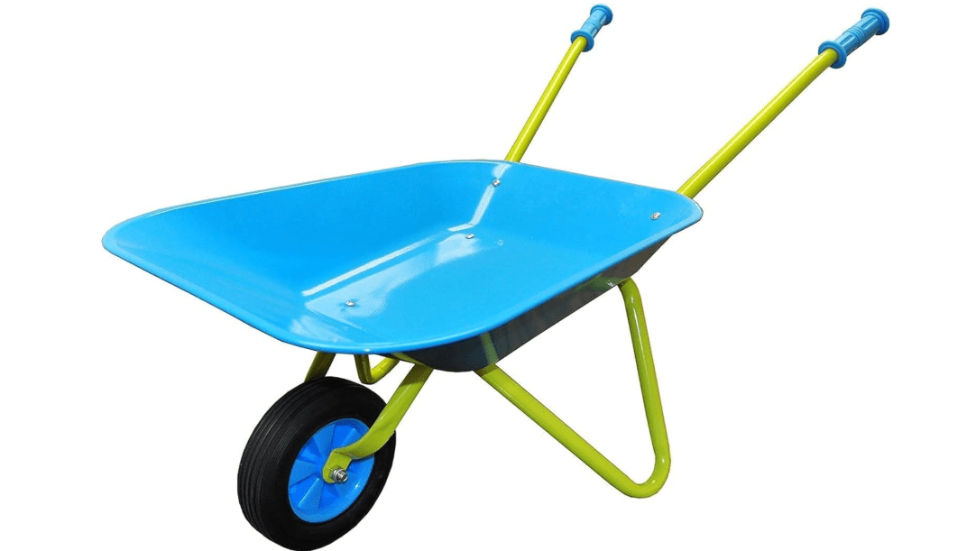 G & F Products Kids Metal Wheelbarrow – Child-Sized, Durable Metal Construction with Sturdy Wheel, Easy Assembly, Ideal for Outdoor Play, Gardening Fun, Backyard Activities & Toddler-Friendly Design
