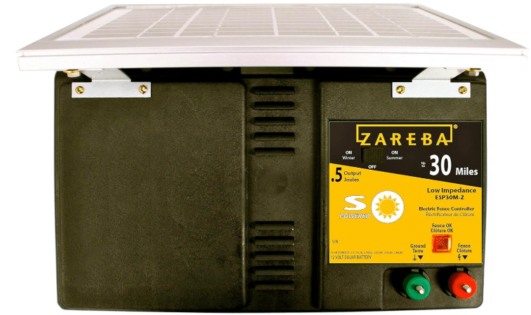 Zareba ESP30M-Z 30-Mile Solar-Powered Low-Impedance Electric Fence Charger