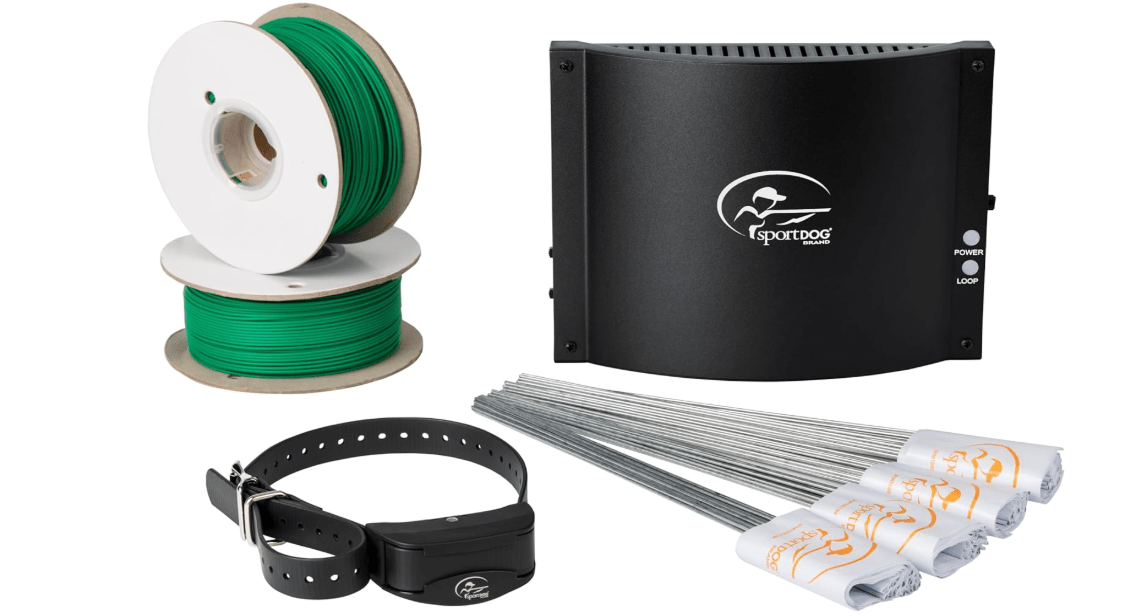 SportDOG Rechargeable In-Ground Fence System - Creates Secure Play Area - Electric Fence for Dogs - Waterproof Collar - Long-Lasting System - Expandable Design