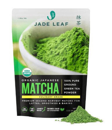 Jade Leaf Matcha Organic Premium Ceremonial Grade Matcha Green Tea Powder - Japanese - Culinary, Ingredient, Ceremonial Barista Teahouse, Latte, Collagen, 3.53 Ounce (Pack of 1), Culinary