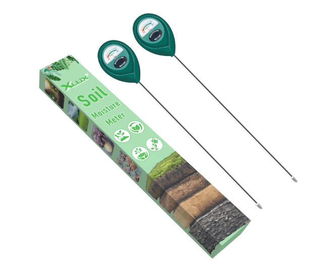 XLUX Long Probe Deep Use Soil Moisture Meter Sensor, Water Monitor Indicator, Hygrometer for Outdoor Indoor Large Pot Plants, Flower, Gardening, Farming,