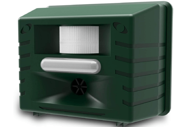 ASPECTEK Yard Sentinel Outdoor Ultrasonic Animal Repeller with Motion Sensor, Adjustable Volume, Waterproof, Extension Cord, Powerful Repel for Squirrel, Raccoon, Skunk, Rabbit, Fox, Deer, Etc