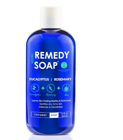 Truremedy Naturals Eucalyptus Rosemary Body Wash - Therapeutic and Relaxing Body Wash for Men and Women - Hydrating and Soothing Shower Gel - Organic Eucalyptus, Rosemary, Jojoba, Aloe - 12oz