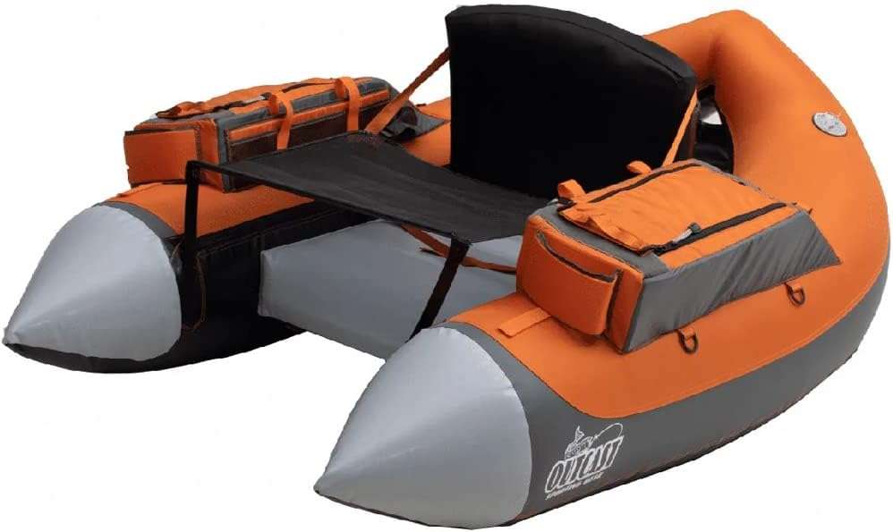 OUTCAST SPORTING GEAR Super Fat Cat Still Water Long Distances Fishing LCS Leak Proof Airecell Urethane 300 Lbs U-Shape Float Tube