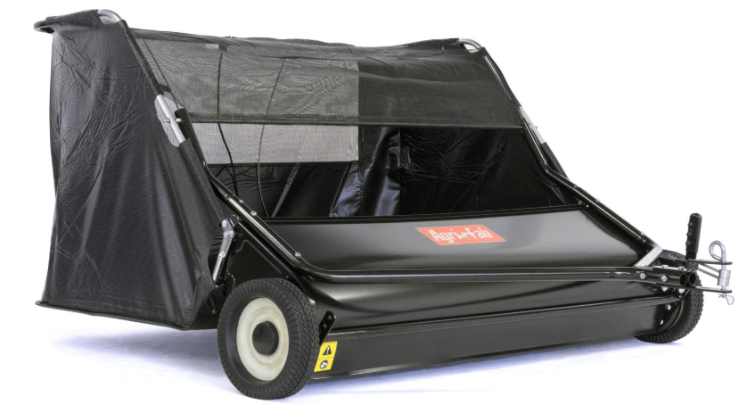 Agri-Fab 45-0546 52" Tow-Behind Lawn Sweeper, 26 cu. ft Hopper Bag Capacity; Leaf & Grass Catcher, with Adjustable Brush Height and Dump From Seat Handle