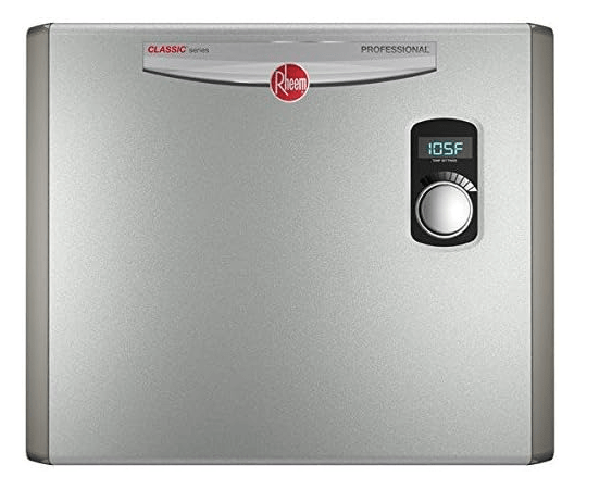 Rheem RTEX-36 36kW Electric Tankless Water Heater 240V Ext Adj Temp Ctrl Bot 3/4 in. Npt Con