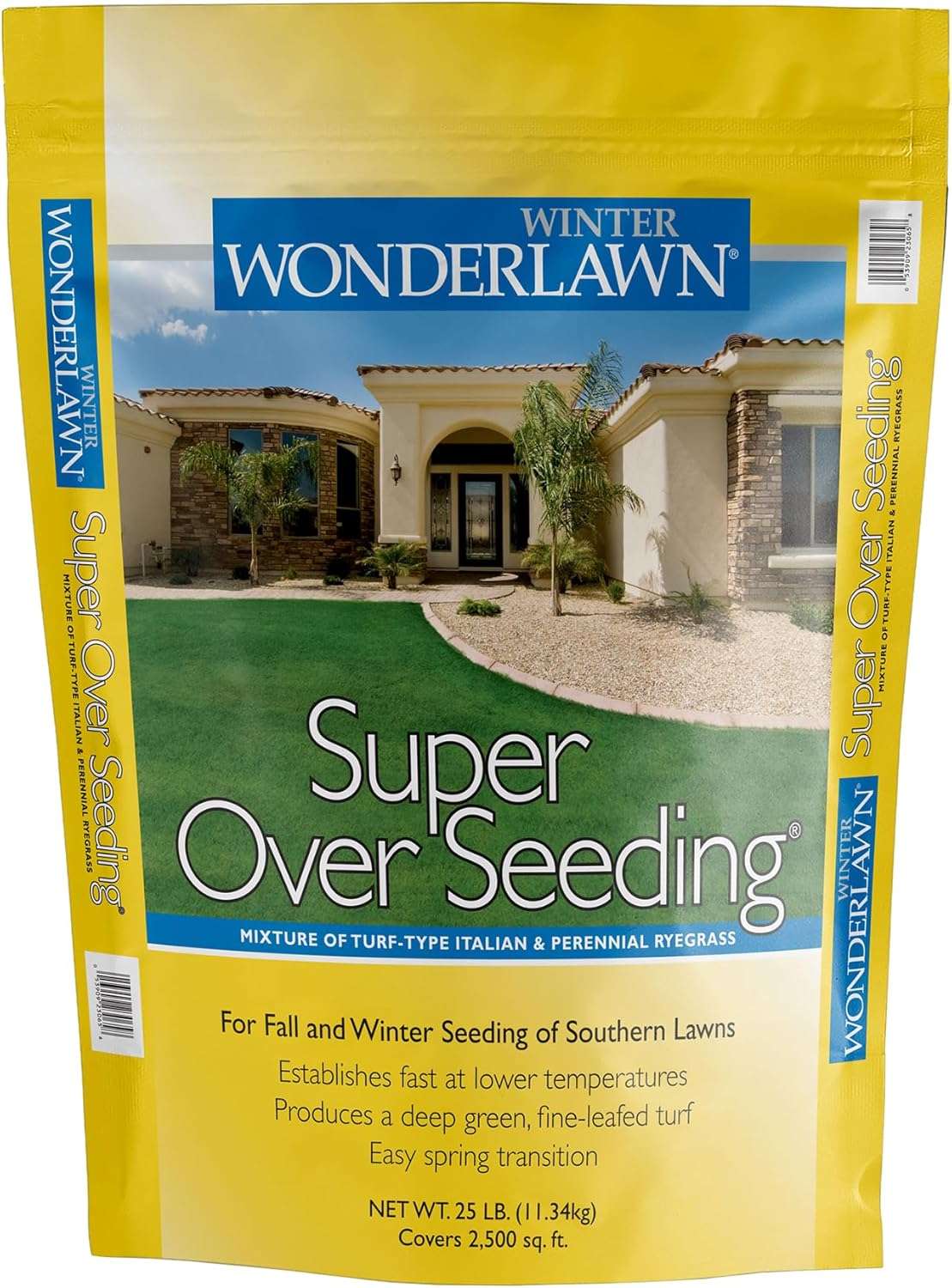 Barenbrug Winter Wonderlawn Grass Seed for Southern Lawns, Fast-Acting Durable Grass Seed Mix for All Weather Conditions, 25-lb. Bag