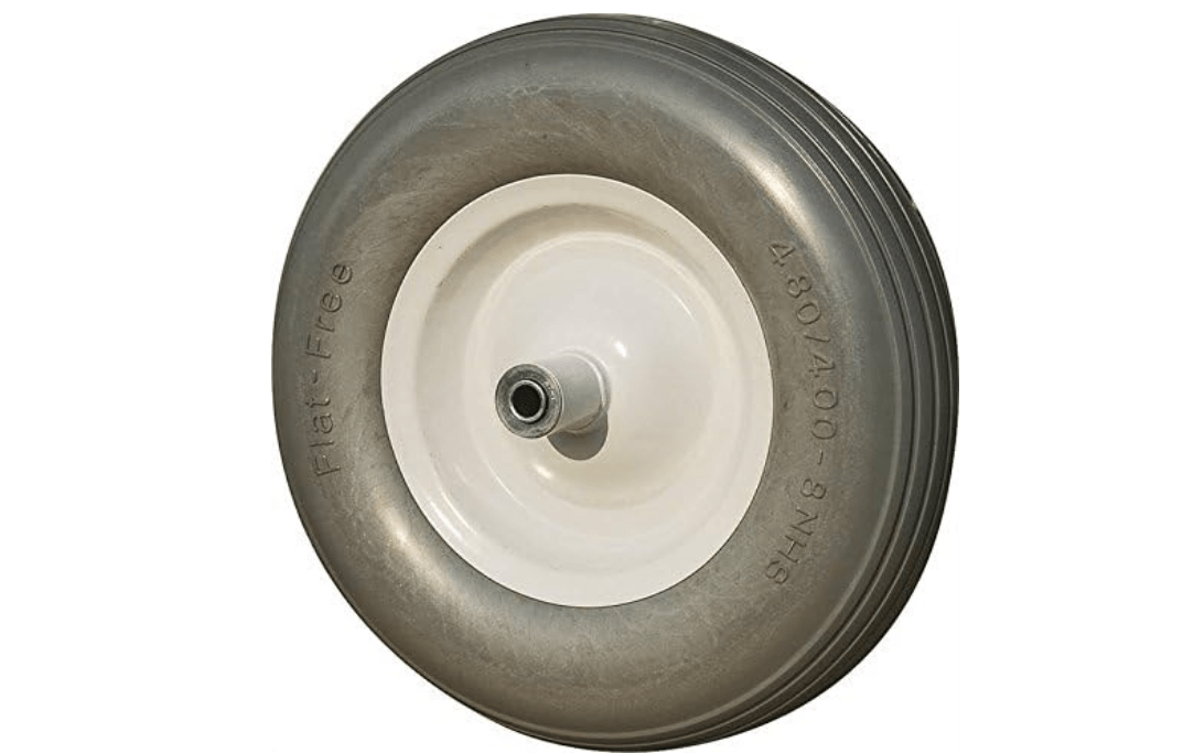 Rocky Mountain Goods Flat Free Wheelbarrow Wheel 16" - 500 lbs. Load Rating - for 6 & 8 Cubic ft. wheelbarrows Including Jackson, True Temper, Ames, Ace - 5/8" axle