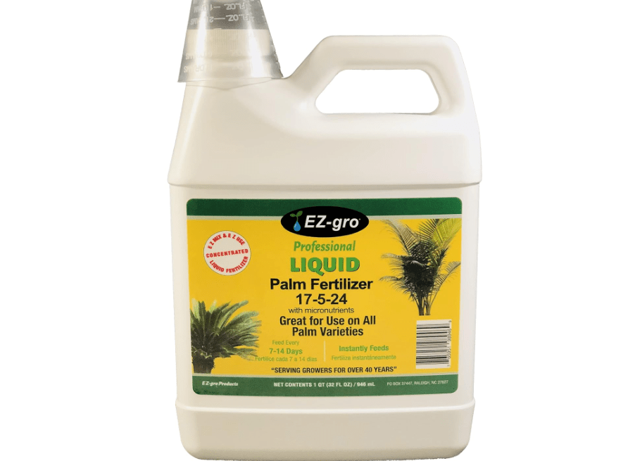 EZ-GRO 17-5-24 Palm Tree Fertilizer Liquid Plant Food - Perfect for Indoor & Outdoor Palm Trees, Palm Fertilizer Enhanced with Extra Micronutrients 1 QT (32 FL OZ) / 946ml