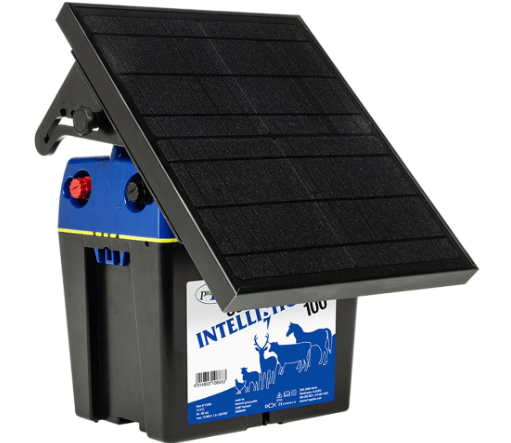 Premier 1 Solar IntelliShock® 100 Electric Fence Energizer – 1.0J Output, 15W Solar Panel