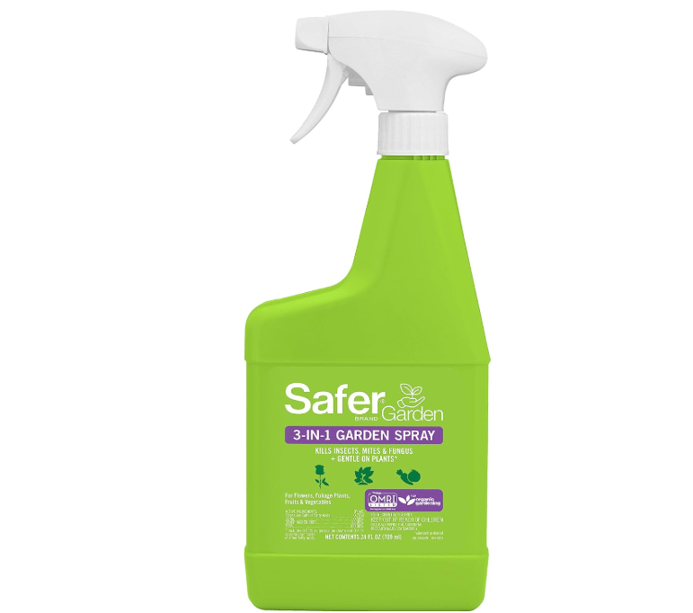 Safer Brand Garden SG5452 3-in-1 Ready-to-Use Fungicide, Miticide, and Insecticide Spray – Kills Insects & Mites – Controls & Prevents Fungal Diseases – OMRI Listed for Organic Gardening – 24 oz