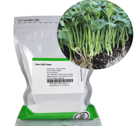 Speckled Pea Sprouting Seeds - 5 Lbs - Certified Organic, Non-GMO Green Pea Sprout Seeds - Sprouts & Microgreens