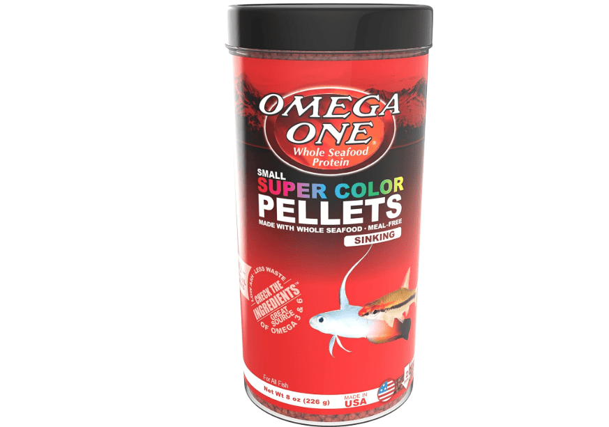 Omega One Super Color Sinking Pellets, 2mm Pellets, 8 oz