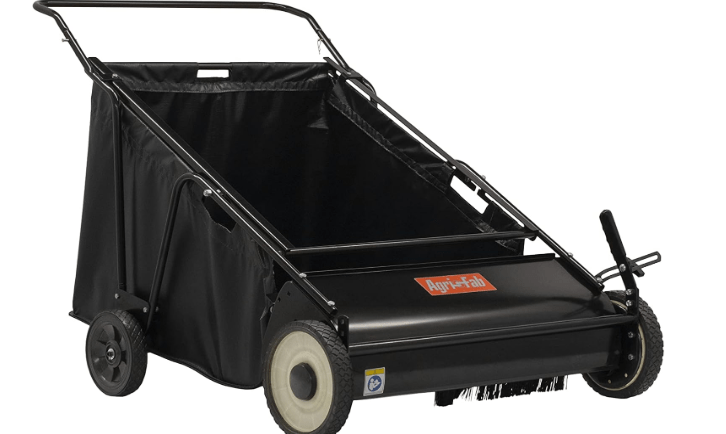 Agri-Fab 45-0570 30" Push Behind Lawn Sweeper, 12 cu. ft Hopper Bag Capacity; Leaf & Grass Catcher, with Adjustable Brush Height